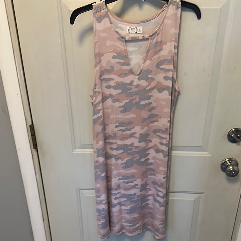 Pink Camo Sleeveless Dress